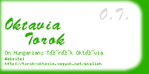 oktavia torok business card
